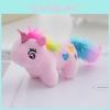 Unicorn Theme Cartoon Plush Toy Backpack Pendant Cute Keyring Gift Decoration