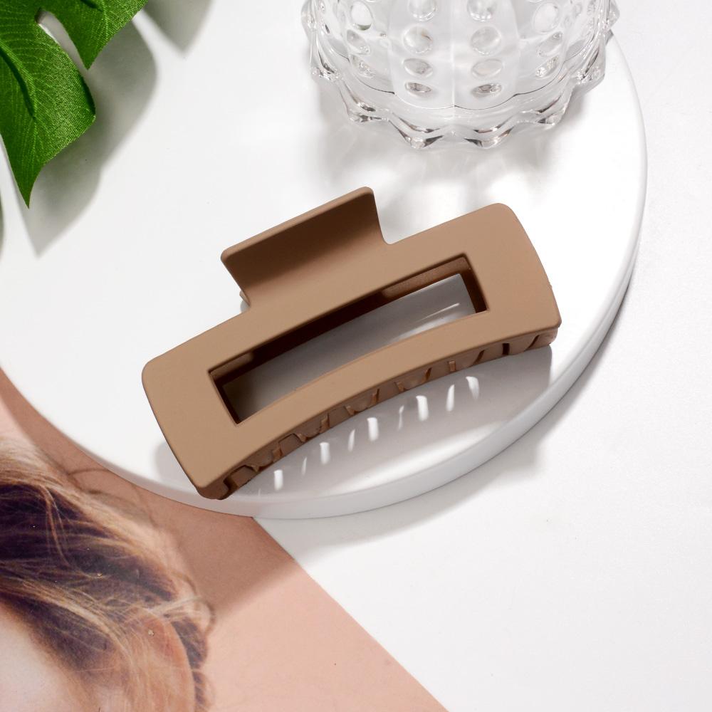 Koreanische Neutral Kaffee Große Klaue Clips für Dickes Haar Zubehör Frauen Kopfschmuck Ins Mode Kunststoff Fang Krabben Haarnadeln Geschenke