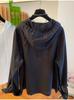 New Season Plus Size Korean Style Chic Half-Zip Hooded Sweatshirt, 300 Jin Loose Slimming Women's Top