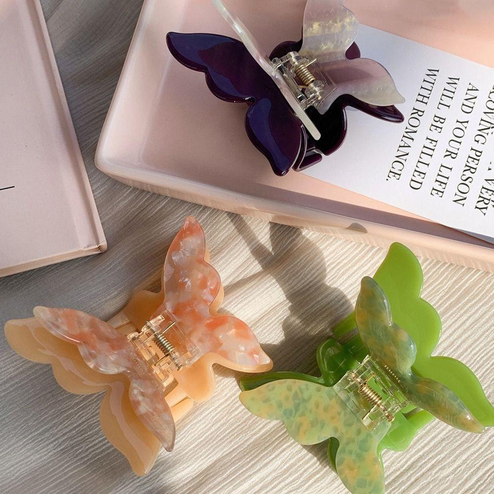 

Hair Crab Clip Girls Hairpins Shell Women Shark Clip Large Hairgrips Butterfly Acetate Hair Claw
