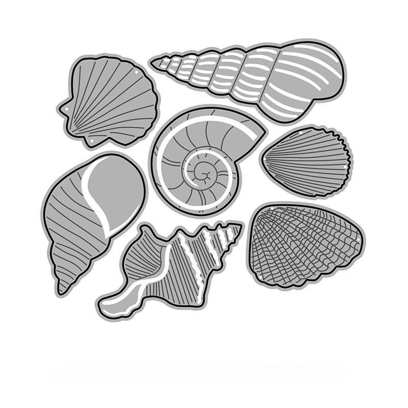 Sommer Meeresfrüchte Metall Stanzformen Schablone DIY Scrapbooking Prägepapier Karten Albumherstellung Dekorative Bastel Vorlage