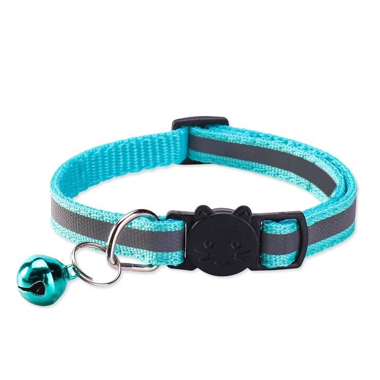 Cat Collar with Bell Cats Necklace Kitten Collar Breakaway  Collar Anti-strangling Armrests for Cat Necklace Pet Strap MBO02