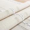 Rustic Farmhouse Style Linen Table Runner, Boho Handmade Tassel, Embroidered Table Runners for Party, Wedding and Dining Decor