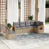 VidaXL Garden Lounge Set with Cushions 6 Pcs, Patio Sofas, Patio Furniture Set, Outdoor Furniture, Beige 3226857