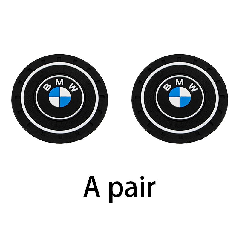 2Pcs Silicone Car Water Cup Coaster Anti-Slip Pad For BMW M M3 M5 X3 F10 F20 Auto Interior Tuning Parts Accessories F30 F40 F15