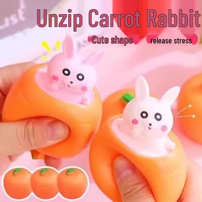Carrot Rabbit Stress Relief Decompression Toy Gadget