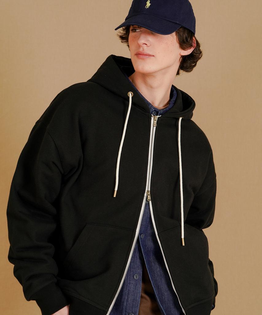 Wv Project Easy Heavy Cotton Zip-Up Black Mjhd7781