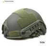 Casco Tattico FAST in Fibra di Vetro, Leggero 1.5kg, Imbracatura Interna Wendy, Guide Laterali Aggiornate, Regolabile 57-61cm per Softair CS Caccia