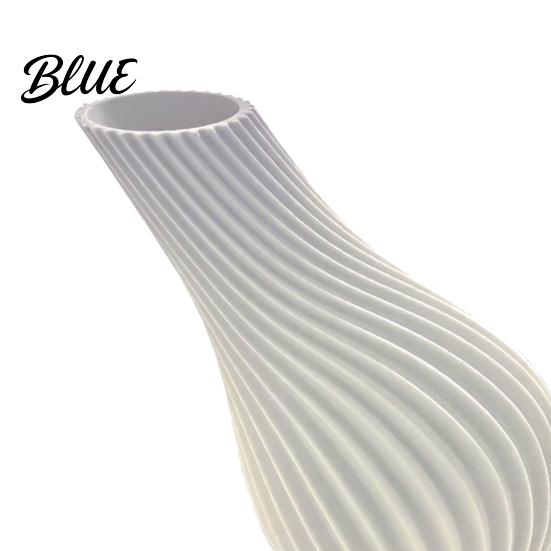Home Decor Vase 3D Printed Ribbed Flower Vase, Decorative Plastic Table Centerpiece Holder Container for Office Living Room