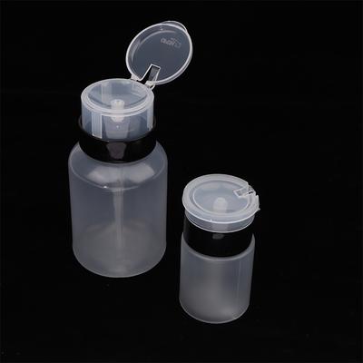 1Pc 60/200Ml Empty Press Nail Bottle Pump Dispenser Plastic Polish Portable Liquid Makeup Remover Cleaner Manicure Tool