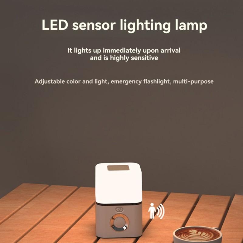 Multi-Color LED Motion Sensor Light - Indoor Infrared Sensing Lamp With Emergency Flashlight & SOS белый