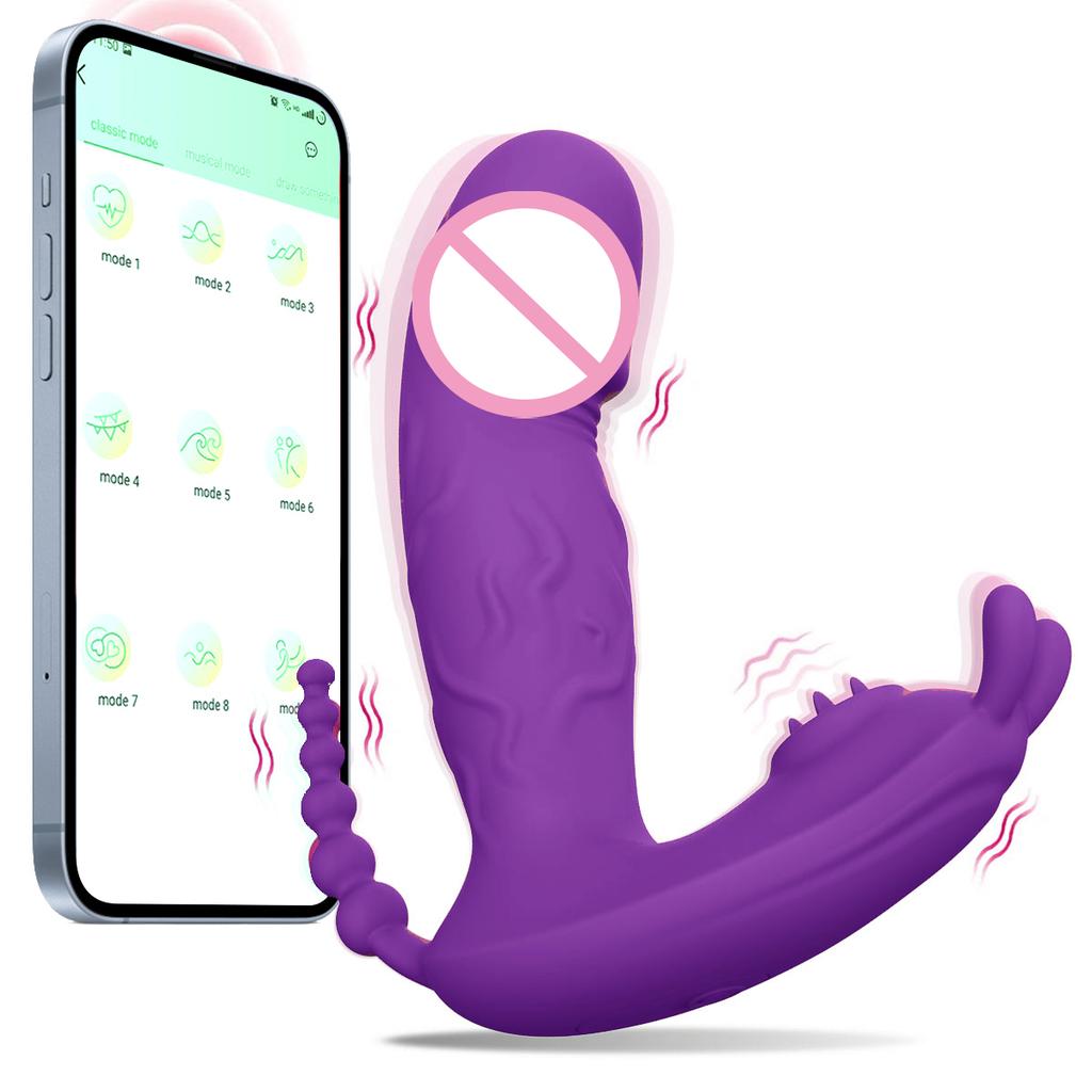 Wearable Sex Toy Vibrator Dildo 3 in 1 Panties Masturbator G Spot Clitoris Stimulator Massager for Women Couples Adults 18