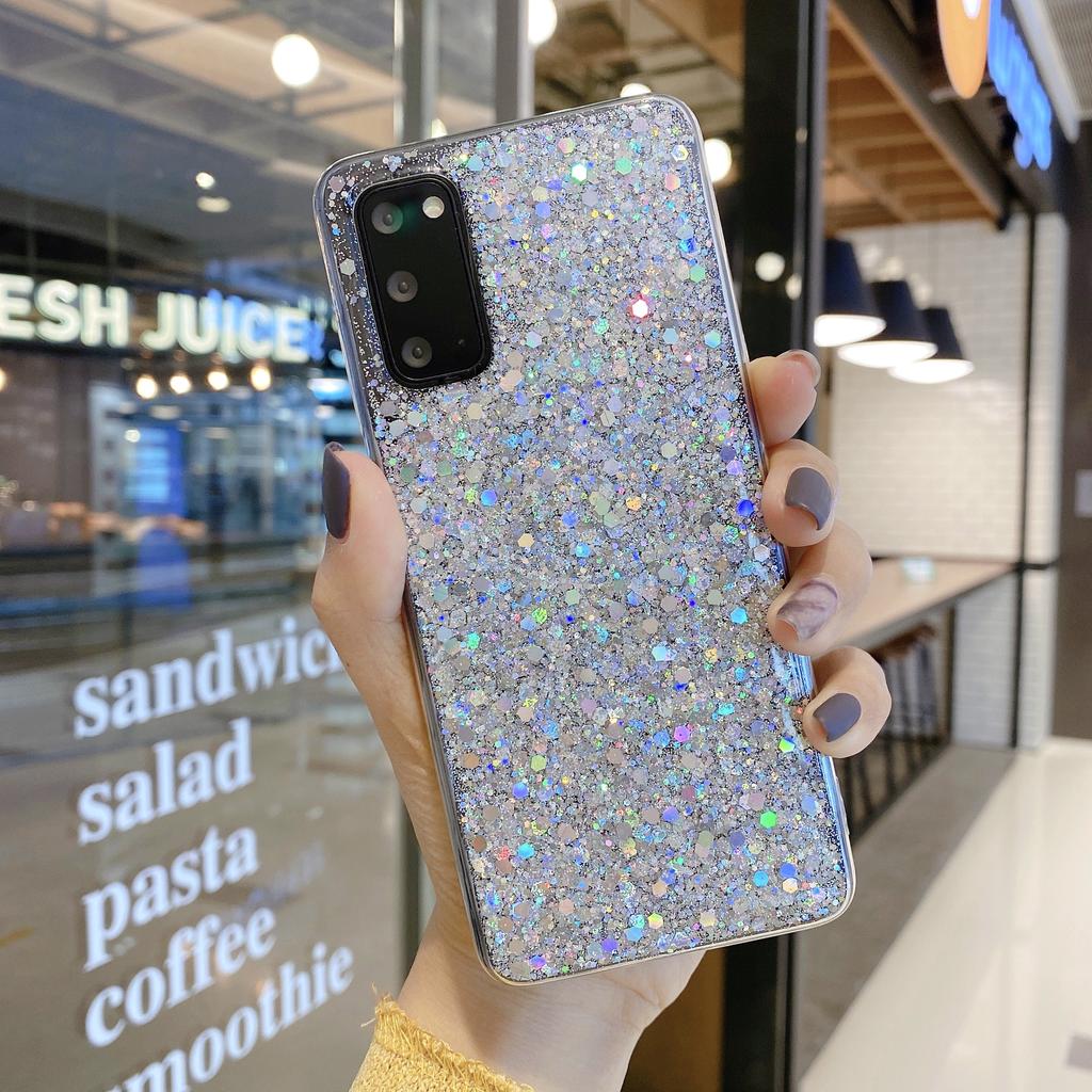 Luxury Sequins Glitter Case For Samsung Galaxy A52 A12 A72 A51 A71 A50 A41 S21 Ultra 5G S20 FE S10 Plus A 70 Soft Silicone Cover
