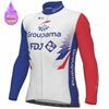 Fdj Winter Thermofleece Radtrikot Set Herren Langarm Radbekleidung Trägerhose Trikot Herren Fahrradtrikot