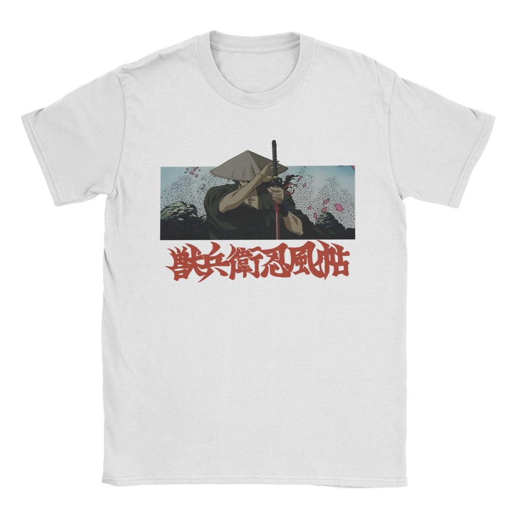 Ninja Scroll Jubei T Shirts for Men Cotton Leisure TShirt Crewneck Tee Shirt Short Sleeve Clothes 4XL 5XL