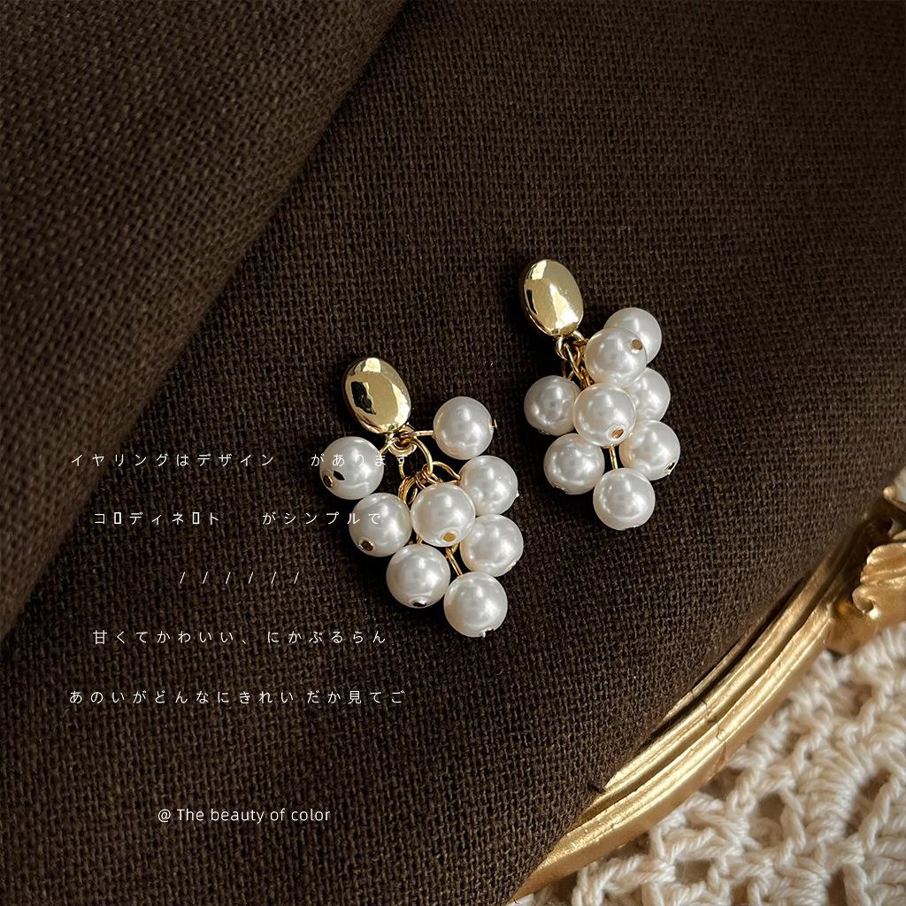 Ветер ручной работы дизайн игла стекло жемчуг виноградная нить бахрома серьги новые серьги