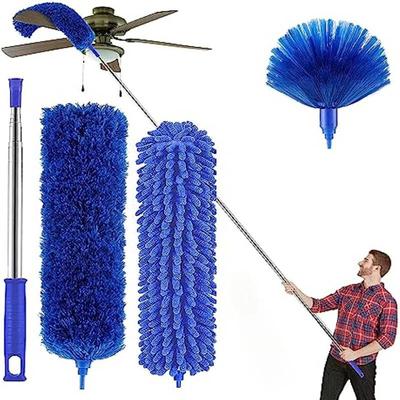 5 Pcs/set, Microfiber Duster with Retractable Extension Rod, Reusable Bendable Dust Removal Brush, Washable Duster