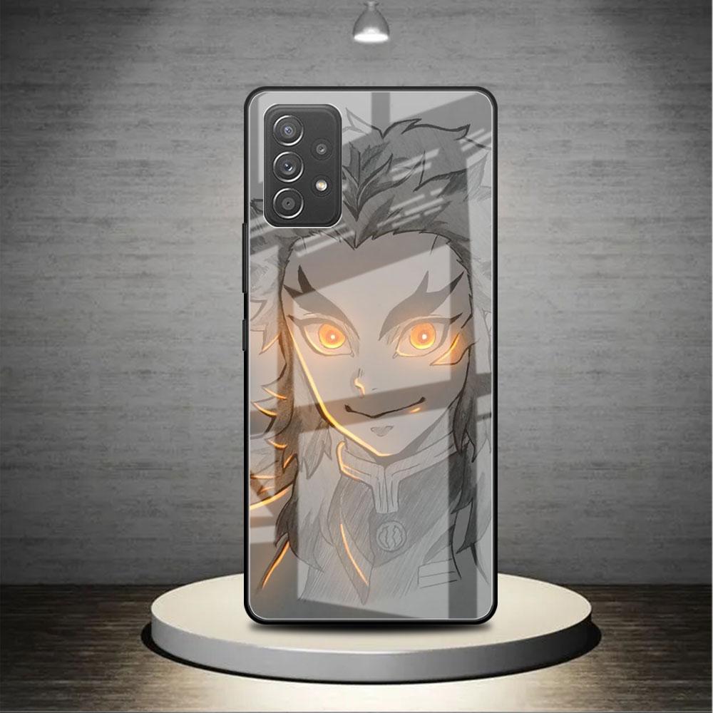 Glashülle für Samsung Galaxy A52 A71 A50 A51 A70 A21s A31 A72 A10 A12 A30 A22 5G Handyhülle Anime Dämon Slayer