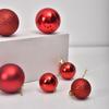 24Pcs/set Shiny Christmas Hanging Balls Shatterproof Christmas Tree Ball   Christmas Decoration
