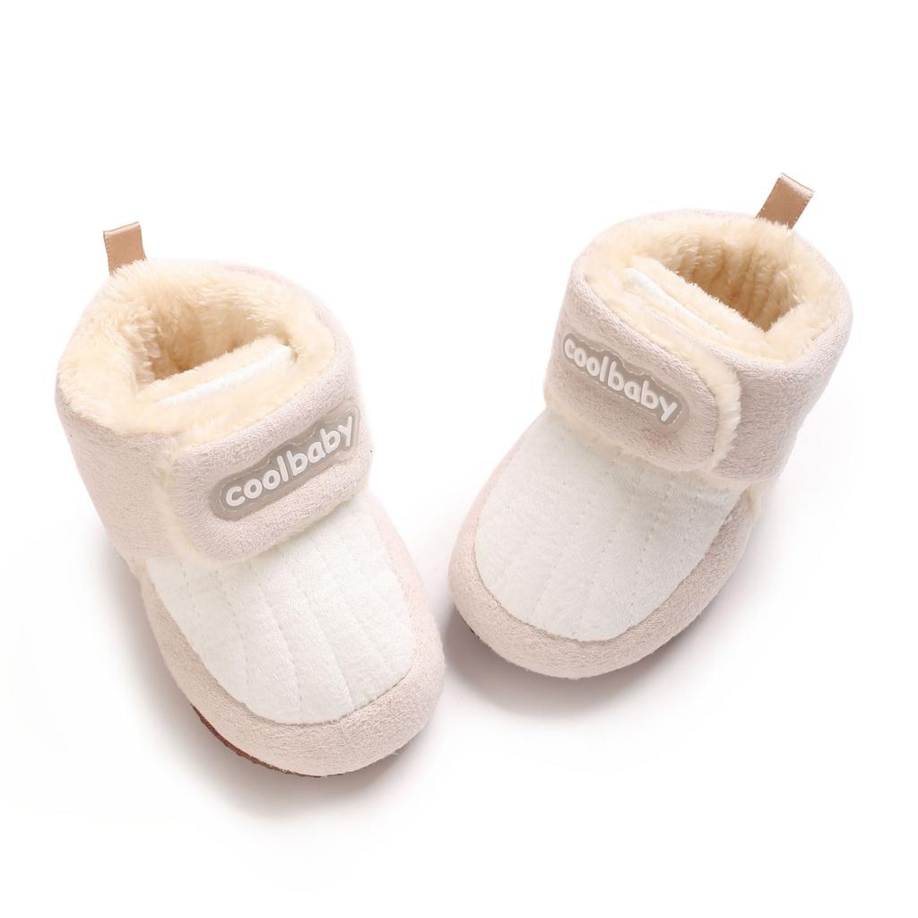 Baby Boys -Lined Thick Warm Cotton Winter Boots for Infant 0-12 Months Old