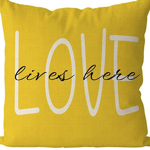 Flowers Daisy Tulip Printed Linen Pillow Case Home Living Room Sofa Bedroom Pillow Case