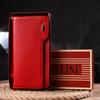Capacious Women's Wallet Clutch Made of Genuine Leather CANPELLINI Wallet 21535 Red