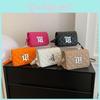 Pu Small Square Crossbody Bag With Silver Letter Decorated Checkered Texture For Daily Casual Women
