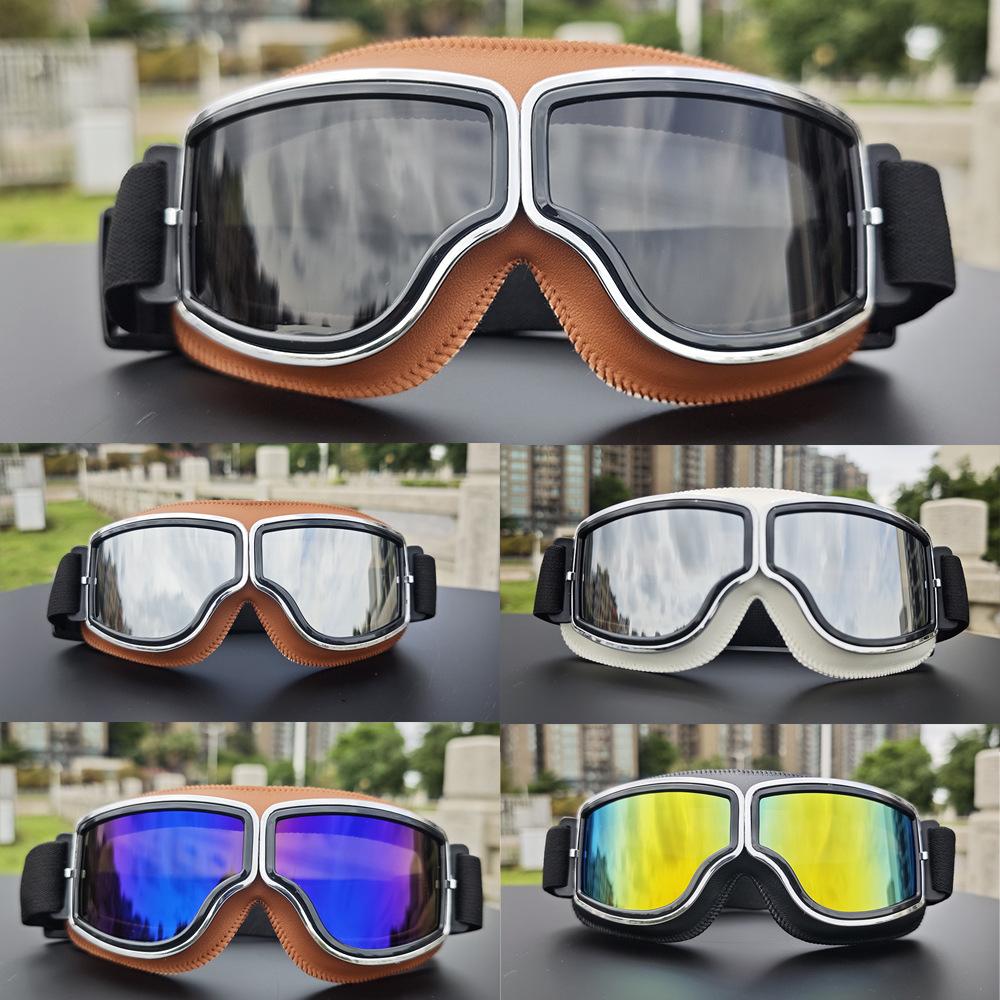 Motorcycle glasses, windproof riding helmet goggles, dustproof off-road motorcycle protective eyewear, Harley vintage sunglasses