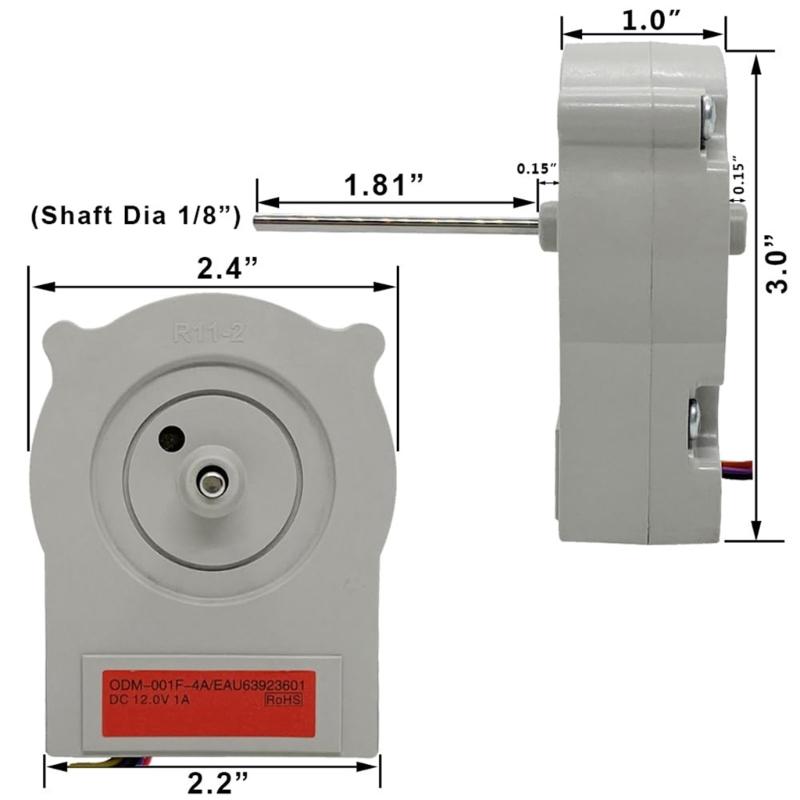 Energy Efficient Fridge Fan Motor Low Noise Operation Cooling System Component