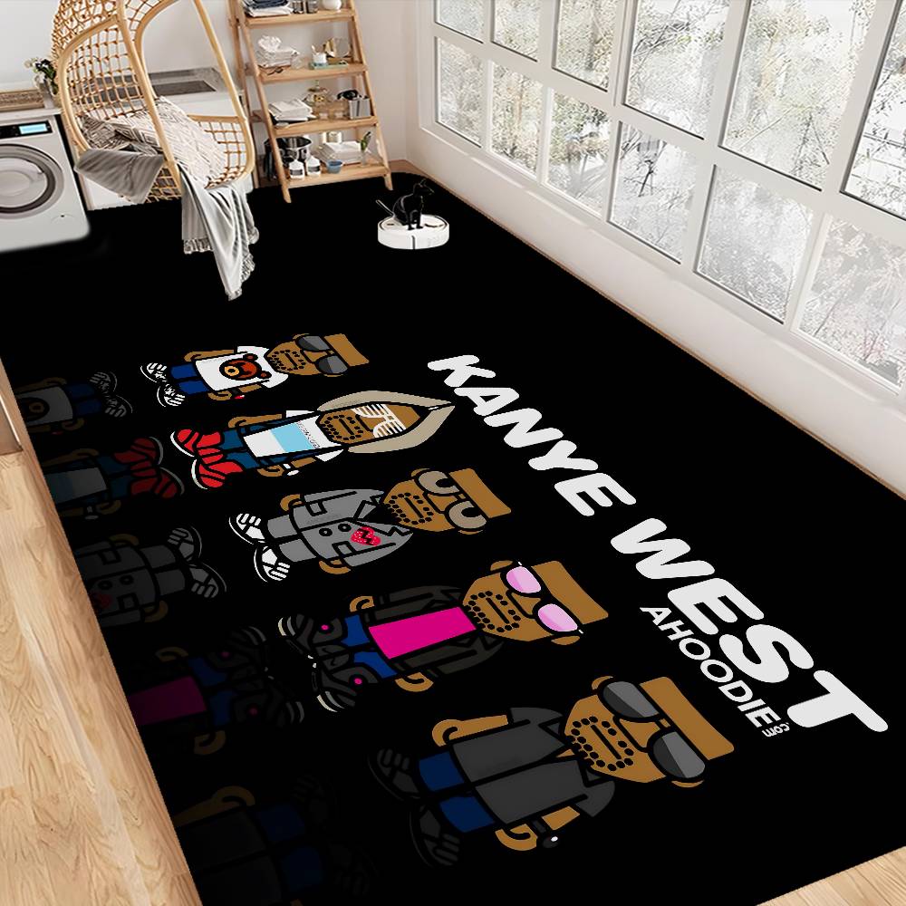 

Rapper K-Kanye W-West Hallway Carpet Washable Non-Slip Living Room Sofa Chairs Area Mat Kitchen Doormat Area Rug 40x60cm
