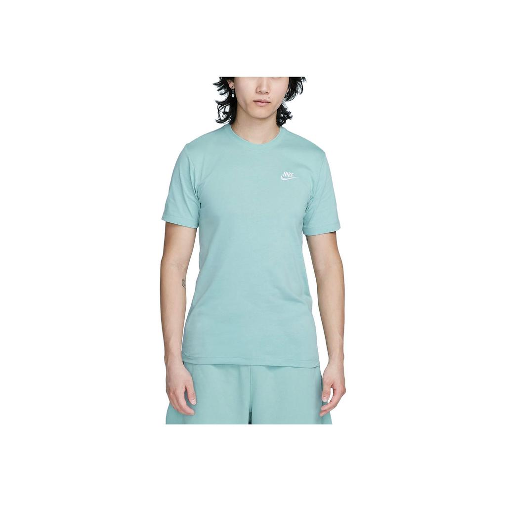 Nike T-shirt à Manches Courtes à Col Ras du Cou avec Logo Brodé Sportswear Club Imprimé pour Homme Hauts Minéral AR4999-310