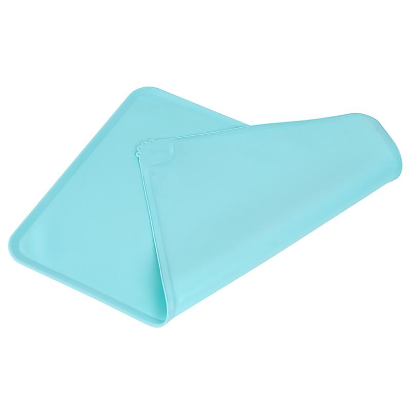 Waterproof Pet Food Pad Pet Mat Dog Cat Solid Color Silicone Non-Stick Pet Bowl Drinking Mat Dog Feeding Placemat Easy Washing