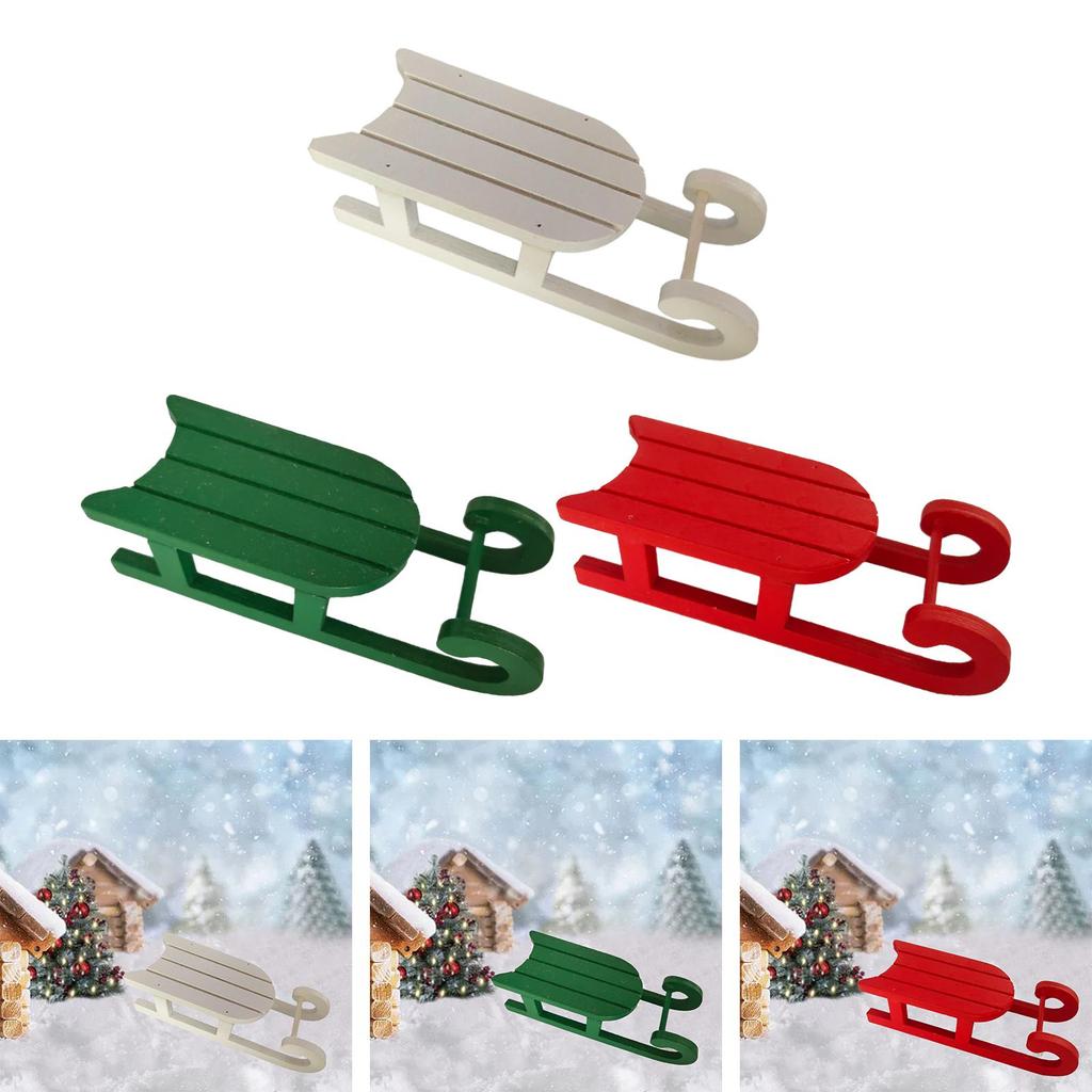 Miniature Sleigh Dollhouse Decoration, DIY Crafts, Slide Furniture Accessories, Scene Model, Simulation for Girl