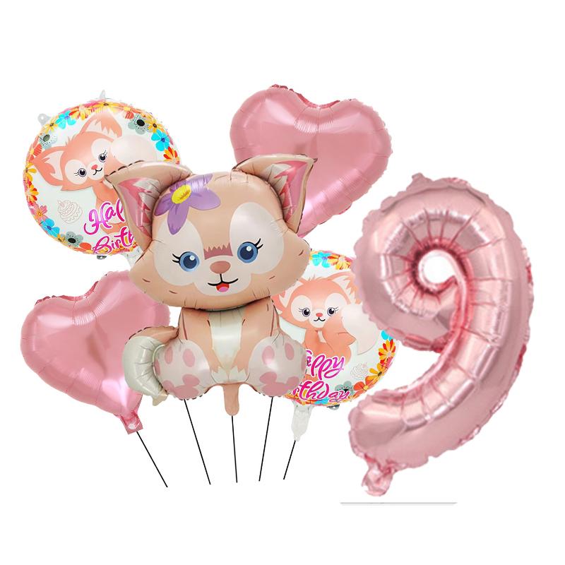 Disney Story  Lina Bell And Stellalou Cartoon Balloons Birthday Decor Baby Shower 32inch Number Foil Balloons Wedding Supplies