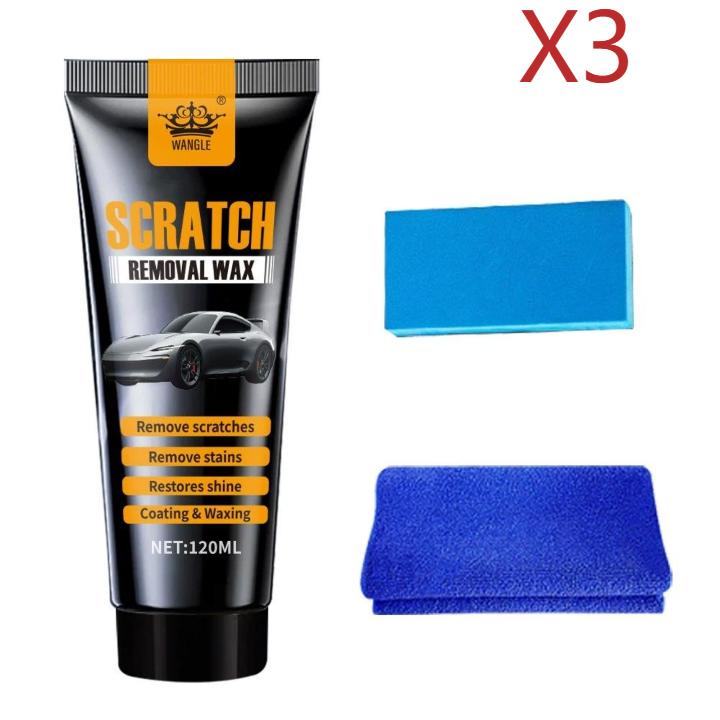 120g 1 Set Car Paint Scratch Remover And Repair Wax Remove Surfaces Scratches Repair Wax With Sponge Deep Scratch Repair Agent