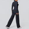 European-American Nude Feel Sports Jacket and Slimming Yoga Pants Set