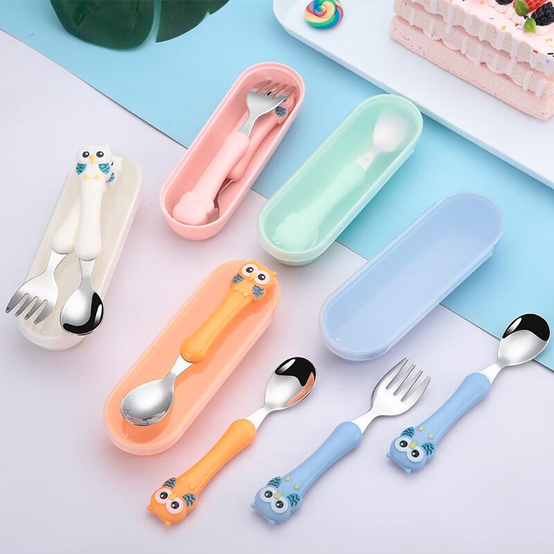 Ruhan Owl Stainless Steel Kids Cutlery Set
