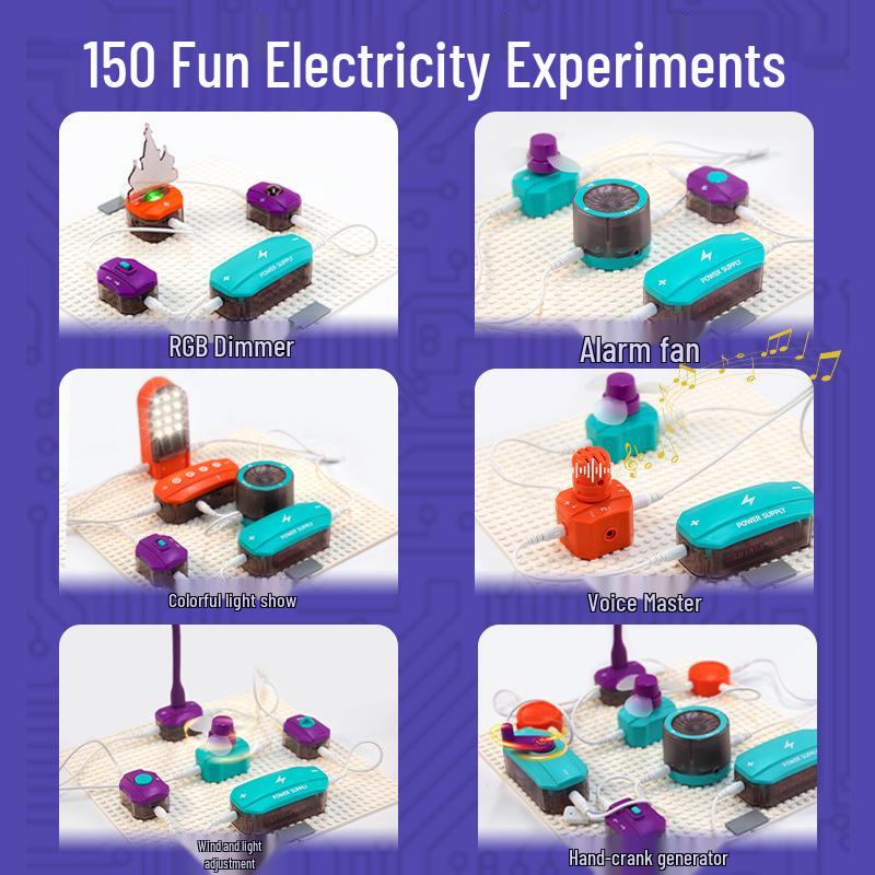 DIY Electric Circuit Building Set for Kids – Physics and Science Experiment Toy