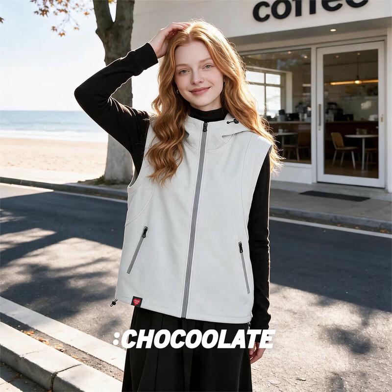 :CHOCOOLATEit Women's Outdoor Tech-Style Hooded Vest