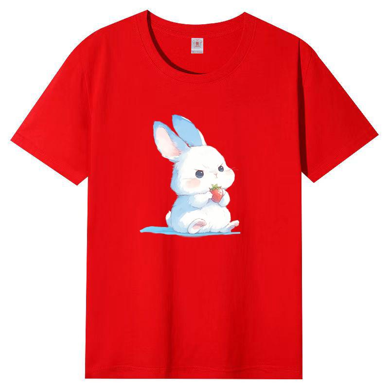 Summer New Short-sleeved T-shirt Female Cotton Loose Korean Ins Women's Cartoon Printing Half-sleeved Blouse