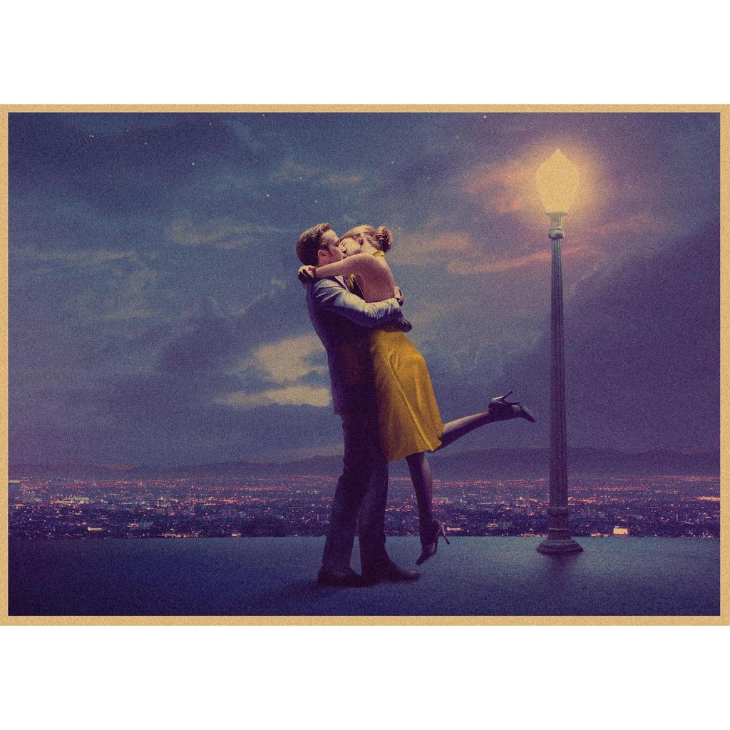 La La Land Retro Music Film Poster - Kraft Paper Wall Decor Mural