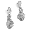 European and American Personality Pleated Heart and Sunflower Alloy Earrings