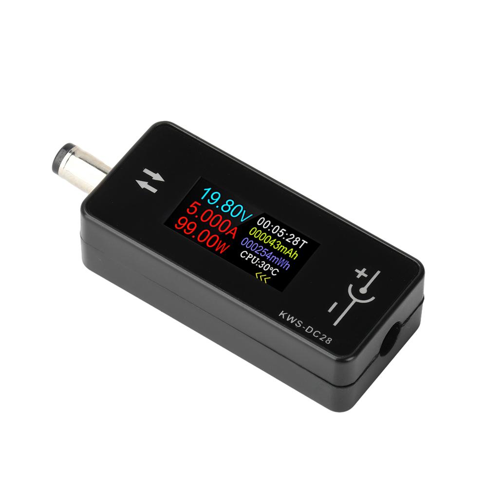 

KWS-DC28 Interface Tester 4-30V 12A Voltage Current Tester Digital Voltmeter Ammeter 0.96 Inch TFT Color Screen Power Meter