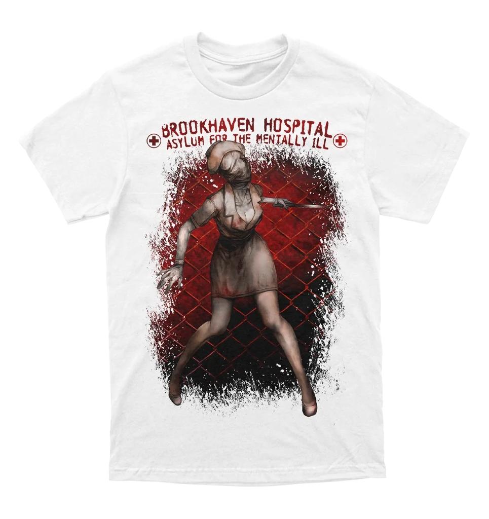 Klassiek Spel Silent Hill Bedrukt Kortmouwig Harajuku Punk Top Rock Hip-hop T-shirt Casual Los Katoenen Top Streetwear Unisex