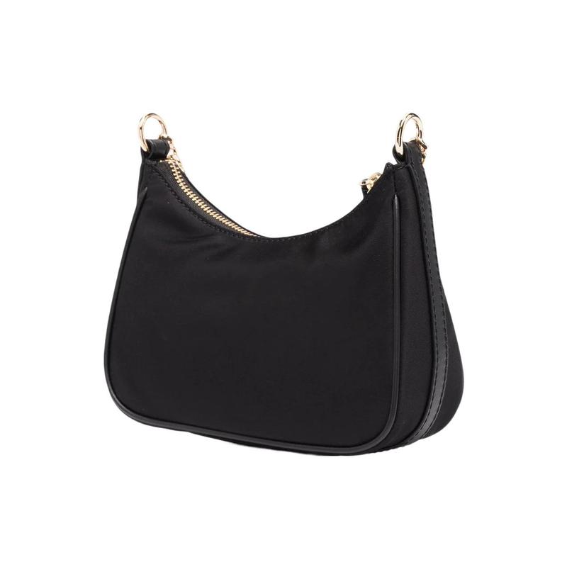 MICHAEL KORS Jet Set Charm Retro Commuting Solid Color Logo Hong Kong Style Chain Leather Trimmed Underarm Bag Shoulder Handbag Small Women's Black