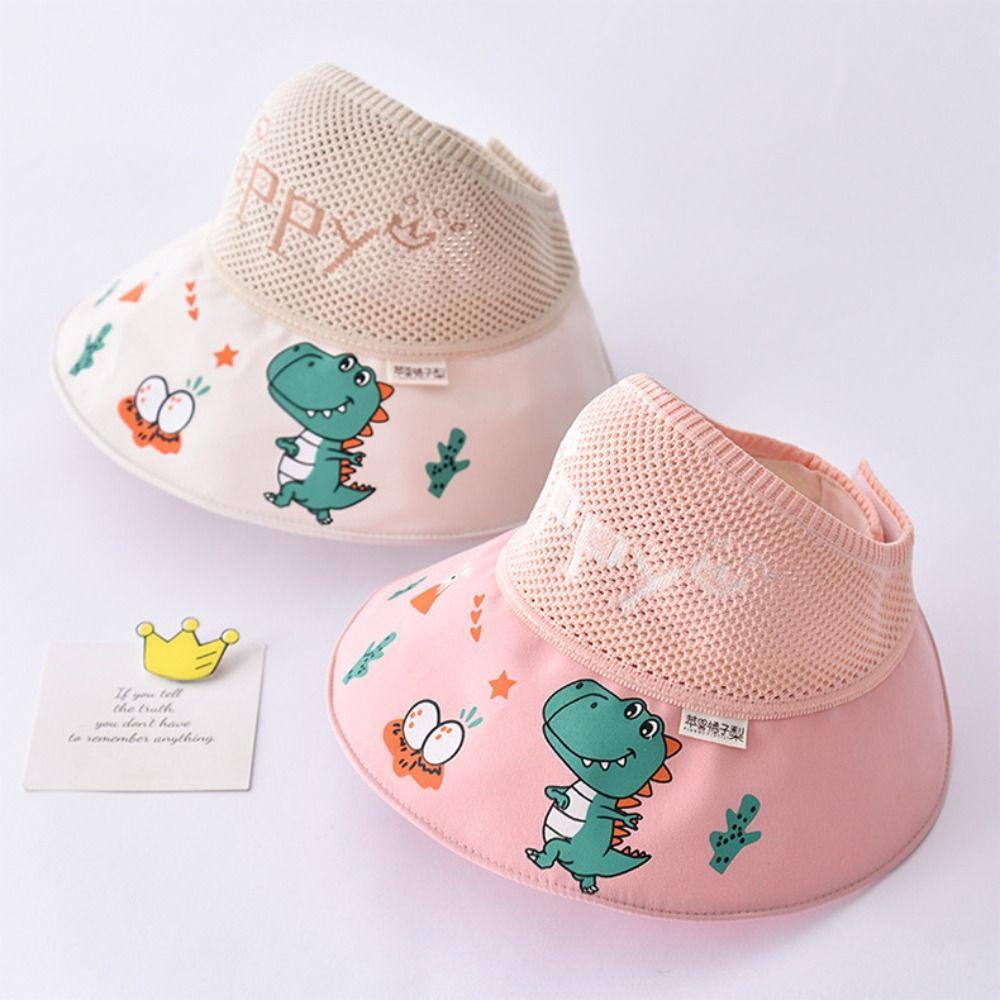 Anti UV Protection Children Sun Hat Empty Top Breathable Summer Baby Sunhat Comfortable With Windproof Rope Kids Beach Cap