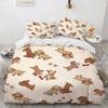Cartoon Animal Spotted Dog Comforter Cover Set Single Bulldog Bones Footprints Duvet Cover Sets Kids,Home Textile Sausage Dog