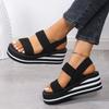 Sandals women's fashion outer wear Roman imitation hemp rope bottom women's slippers sandals platform fashion student summer