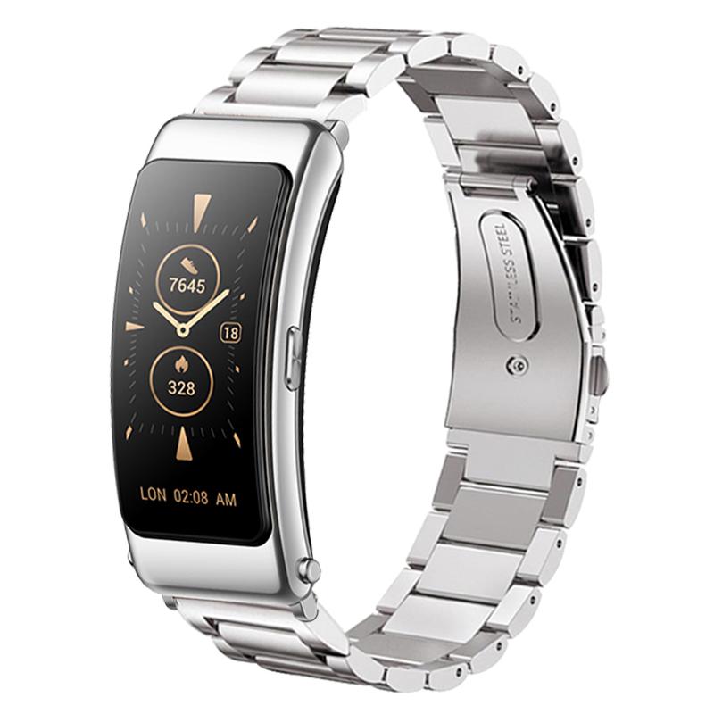 16mm Klokkereim for HUAWEI TalkBand B6 B3 Utskiftbar Klokkereim Armbånd i Rustfritt Stål Smartklokkerem for Huawei B3 B6