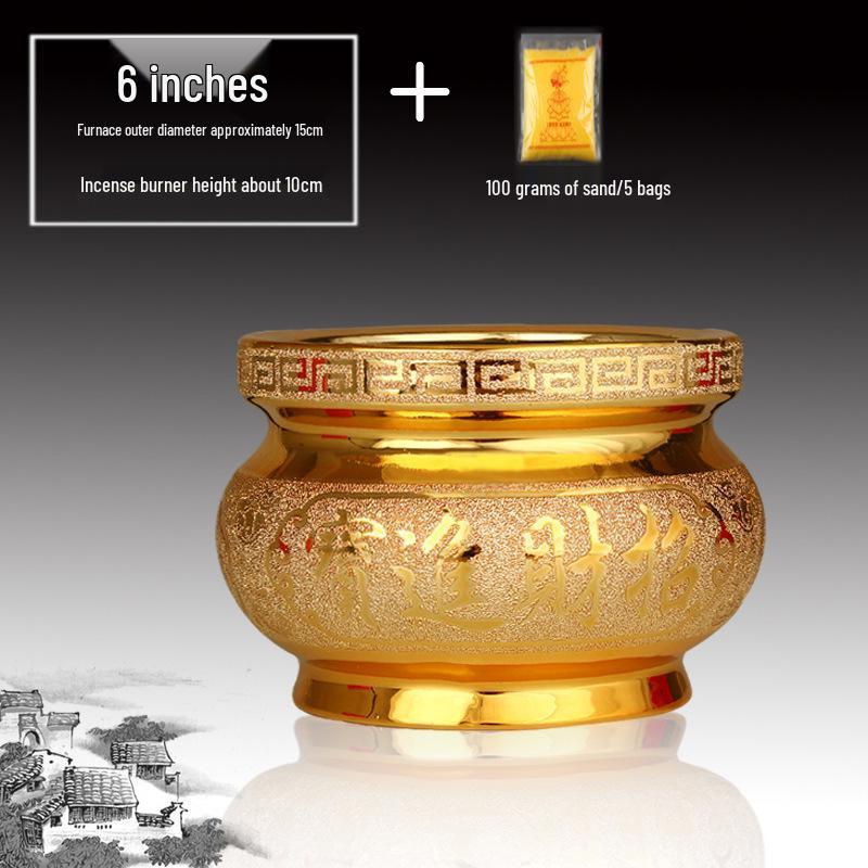 Ceramic Indoor Incense Burner for Buddhist Offerings - Small Holder for Living Room or Buddhist Hall.